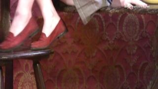 Dahlia Sky gives a blowjob in the doorway in sexy thigh high stockings and cotton panties dillion harper i have a wife