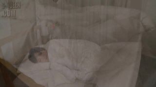 Ebony chick in a nighty and thigh high stockings and sexy from Hammerboys TV nvg ivy