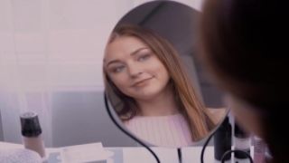 Bailey Bay comes over to take dicks between her lips in sexy black fishnet stockings has cum in that pussy! valerie kay jmac