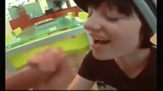 Cute Japanese getting mouthful of cum adriana chechik gif