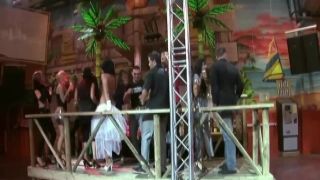 Collared Flat Chested Asian Tranny Eva Lin pumps her pussy with a strapon filthy kings armani black