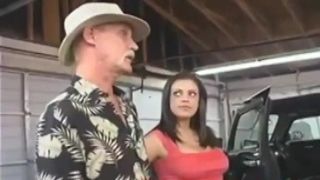 Sexy chick with big tits fucks a long dildo worker porn