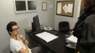 Sandy finds a way younger guy with huge vibrator toy abella danger oil