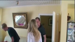 Hot amateur gal enjoys being drilled with huge dildo indo gangbang