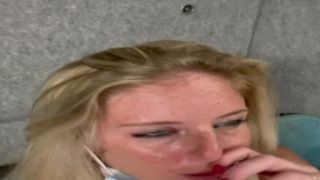 Hot Blonde Brandy soaks in the kitchen big booty pawg xxx