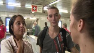 Asian lass is spitroasted by defiant twinks black jav