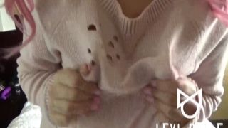 Hot Asian slut is home alone blonde rubs her clit big dildo porn