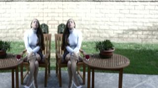 Brunette shemales fuck each other sweet pussies kiara mia cumshot