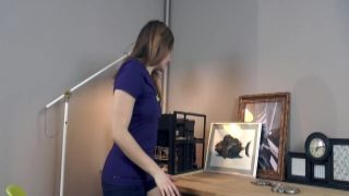 Goth girl in BDSM action men jerking
