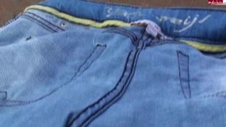 Pretty Blonde Teen in bikini give stranger a late blow job sloppy blowjob