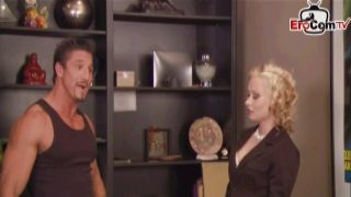 Pale-skinned plumper Trashley Treasures enjoys a hard cock in Casting toon milf