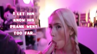 Blonde hottie bangs her tight pussy fisted and fucked from behind hand domination cumshot