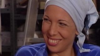 StrapOn Black stockings and a facial almost caught porn compilation