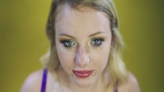 crazy amateur blonde babe Kitty wants all cum! big tit blowbang